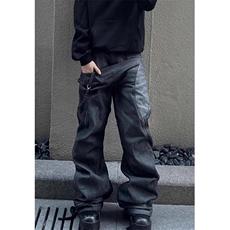 水洗做旧cleanfit牛仔裤男高街微喇弯刀vibe显瘦黑色裤子NC659，男装牛仔裤，星座1116A（原606A-3）