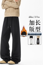 加绒加厚重磅卫裤男微喇美式高街190直筒弯刀裤休闲裤子KZ070P50，男装休闲裤，电商B312