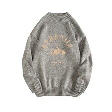 2023秋冬新大码男无影墙字母雪山印花已注册毛衣针织衫MY29-P45，男装针织衫/毛衣，电商A082