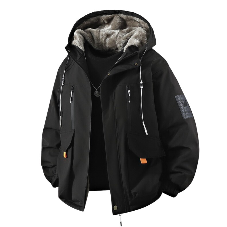 立体冬季外套加绒加厚潮牌夹克连帽宽松保暖派克服A436-D209-P80,男装夹克,电商A436