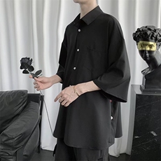 五分袖衬衫春款男港风潮流C00006P32，男装衬衫，星座1116-2