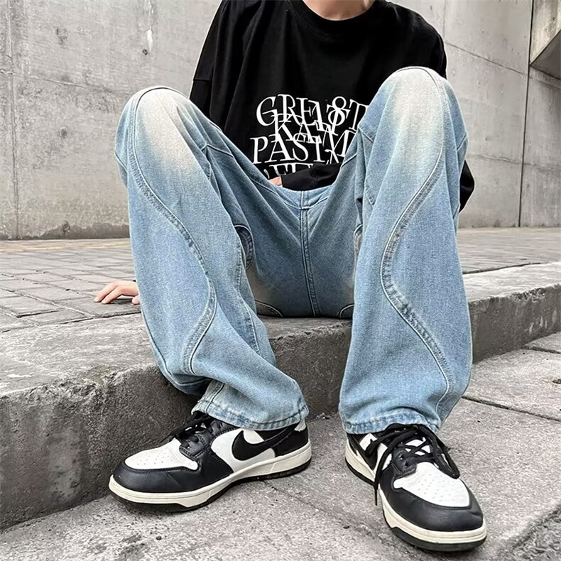 牛仔裤男秋季潮大码休闲裤子N1778P45,男装牛仔裤,星座1116-2