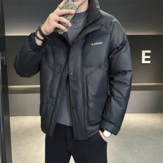 2024直播男羽绒服冬季加厚保暖白鸭绒时尚潮牌夹克Y9823P145，男装夹克，星座914