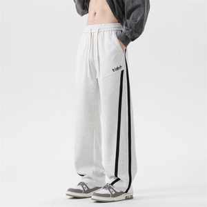 无影墙大码简约弯刀裤直筒休闲裤秋季宽松裤 A436-2576-特P40图片