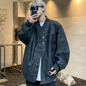 男士痞帅男装机车短款皮衣外套春秋新款pu皮夹克 J2513 P90 控138图片