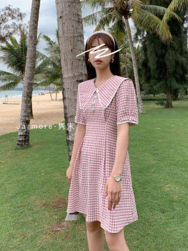 格纹连衣裙，女装连衣裙，Jarmore隽末