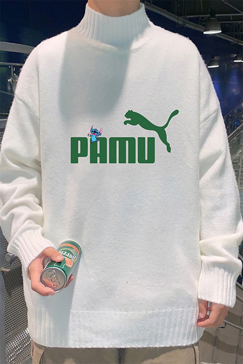 M18227-P45加绒款-P65半高领毛衣男士大码针织衫男毛线衣男,男装针织衫/毛衣,电商A040
