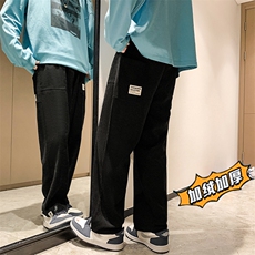 2025冬季港风加绒加厚休闲裤宽松大码直筒裤GK21-P45加绒贵10，男装卫衣，电商B277A（原A068）