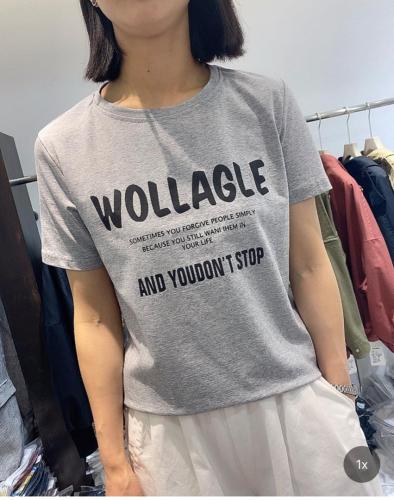 DG878时尚简约休闲风格字母印花百搭T,女装,L·H·X