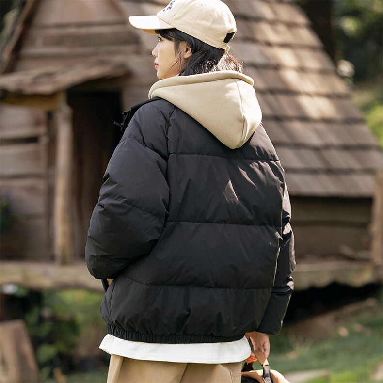 2026冬季新款男日系潮牌纯色假两件白鸭绒羽绒服厚外套YR12-F255,男装羽绒服,电商A101（原外27）
