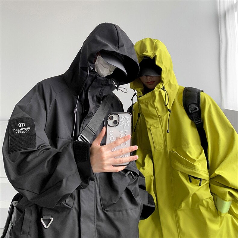 8XL-M特大码冲锋衣防水宽松工装风男夹克外套JK1306P90控118,男装夹克,电商D206-1