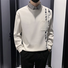 B340WY1813P78108无头店主风高品质假两件卫衣男，男装卫衣，电商B340