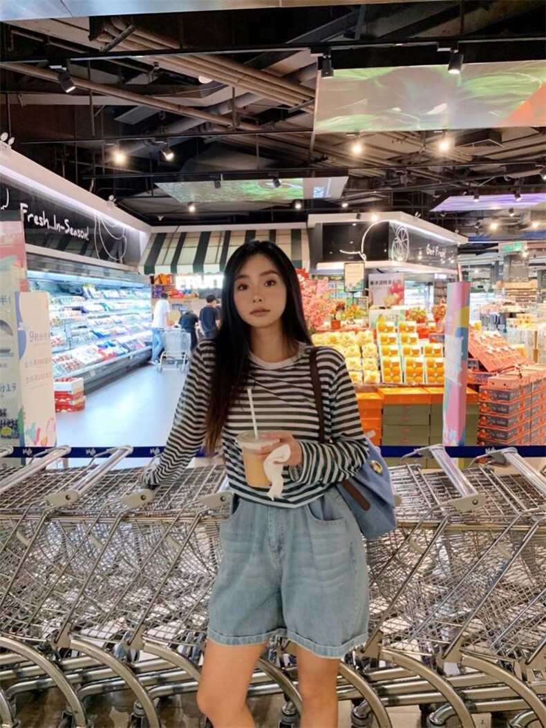 青春活力条纹防晒，其它，是爱 SHI AN