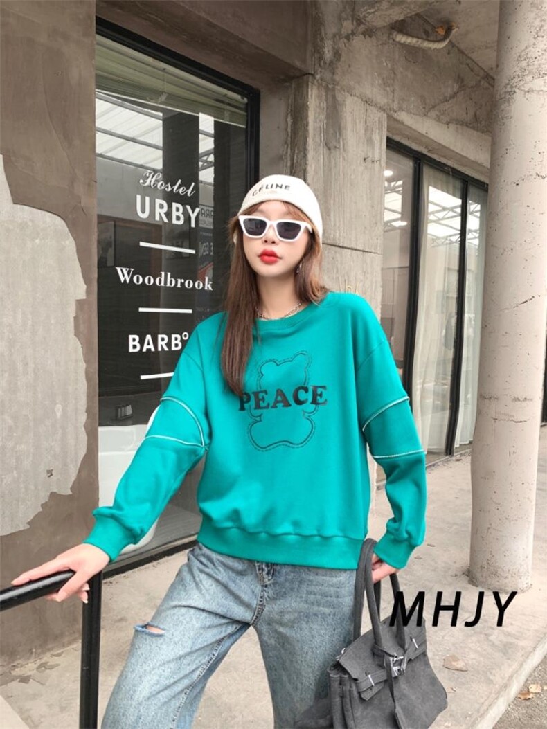 2021秋小熊拉链卫衣，女装卫衣/绒衫，美合佳彦