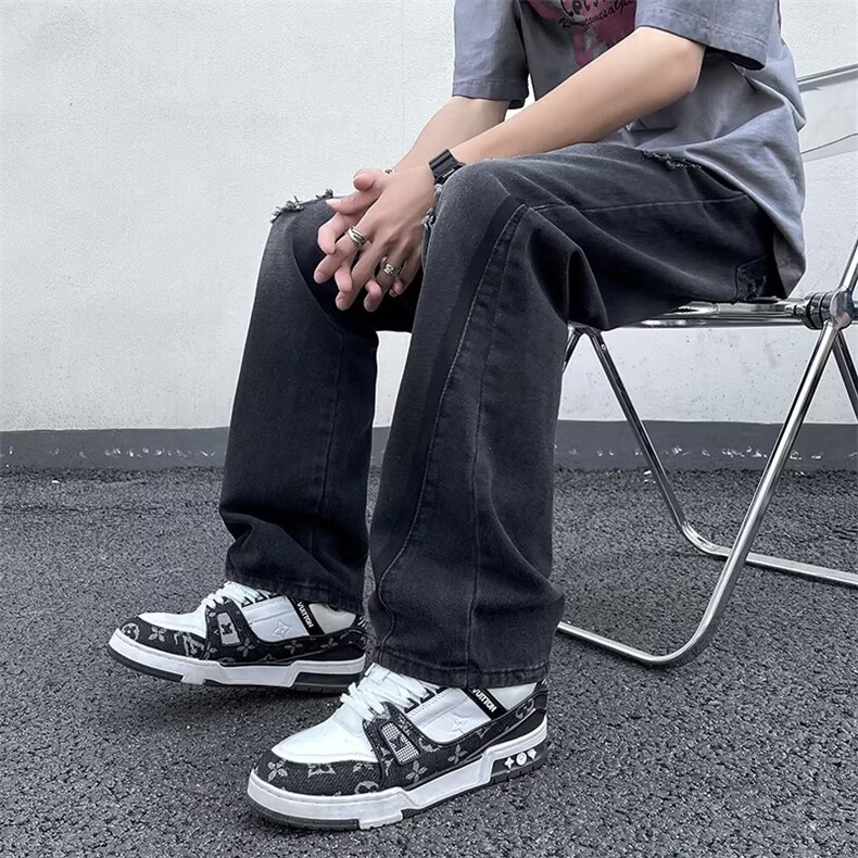 青春流行ins男直筒水洗牛仔裤P45,男装牛仔裤,星座1116-2