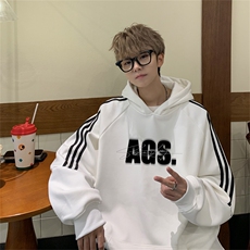 美式三杠条纹复连帽卫衣秋冬男女宽松长袖SWY2475-P55控8850棉，男装卫衣，电商B370