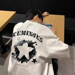 220g纯棉美式夏季短袖t恤男DT423-特批19图片