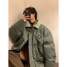 纯色棉衣外套加厚棉服大口袋港风日系棉袄1016-1W56P118K158，男装棉衣，星座1016-1（原电商B408-1）