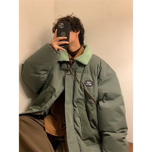 纯色棉衣外套加厚棉服大口袋港风日系棉袄1016-1 W56 P118 K158图片
