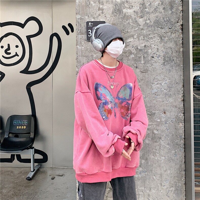 22新款秋复古美式水洗做旧宽松男女中性卫衣301B-JB7897-P58,男装卫衣,星座301B