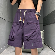 新款工装短裤男潮牌ins休闲裤宽松大码中裤五分裤D0606-P46，男装休闲裤，星座308B-2