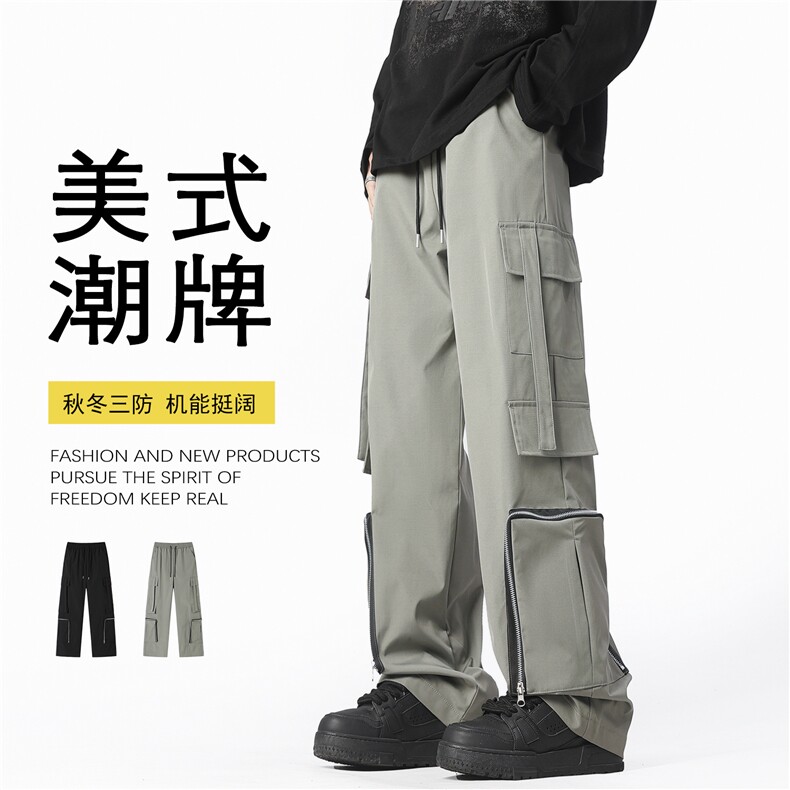 深度库存秋冬新款加厚三防中性风机能工装裤美式冲锋裤K10091-P40,男装工装外套,电商A099