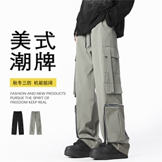 深度库存秋冬新款加厚三防中性风机能工装裤美式冲锋裤K10091-P40，男装工装外套，电商A099