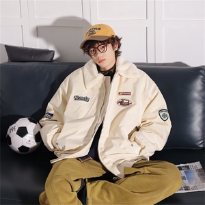 美式设计感外套男女款毛领棉袄冬夹克棒球服棉服潮MY09-P80图片