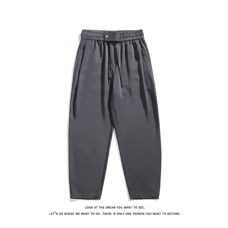大码潮流高级感小直筒垂坠感冰丝休闲裤西裤K8549-P33【特价】,男装西裤,电商A007