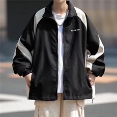 日系cityboy印花情侣冲锋衣夹克男2024秋季潮牌山系连帽外套，男装夹克，星座716-3