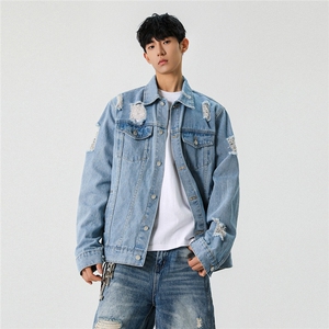25款破洞牛仔夹克宽松韩版工装潮流水洗外套 N598/ P78/118图片