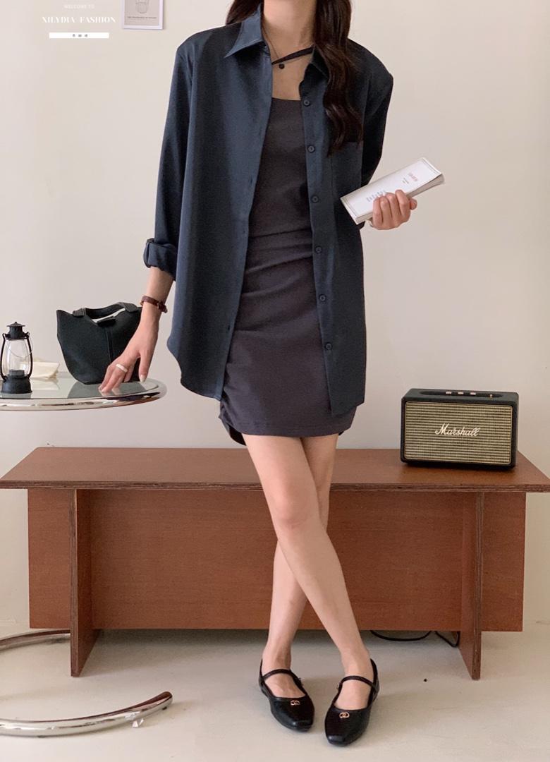 香丽迪网红chic高级感丝滑醋酸外披两件套,女装其它,香丽迪1