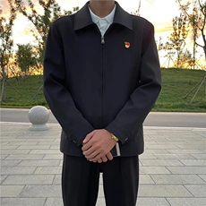 轻熟风垫肩行政夹克秋季男装厅局风公务员体制内青年穿搭休闲外套，男装夹克，星座1007（原301D）