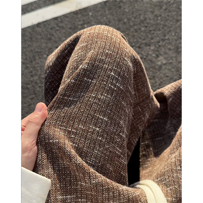 K9527JR加绒批50常规批40针织休闲裤加厚保暖裤子宽松阔腿裤，男装棉衣，电商D229A