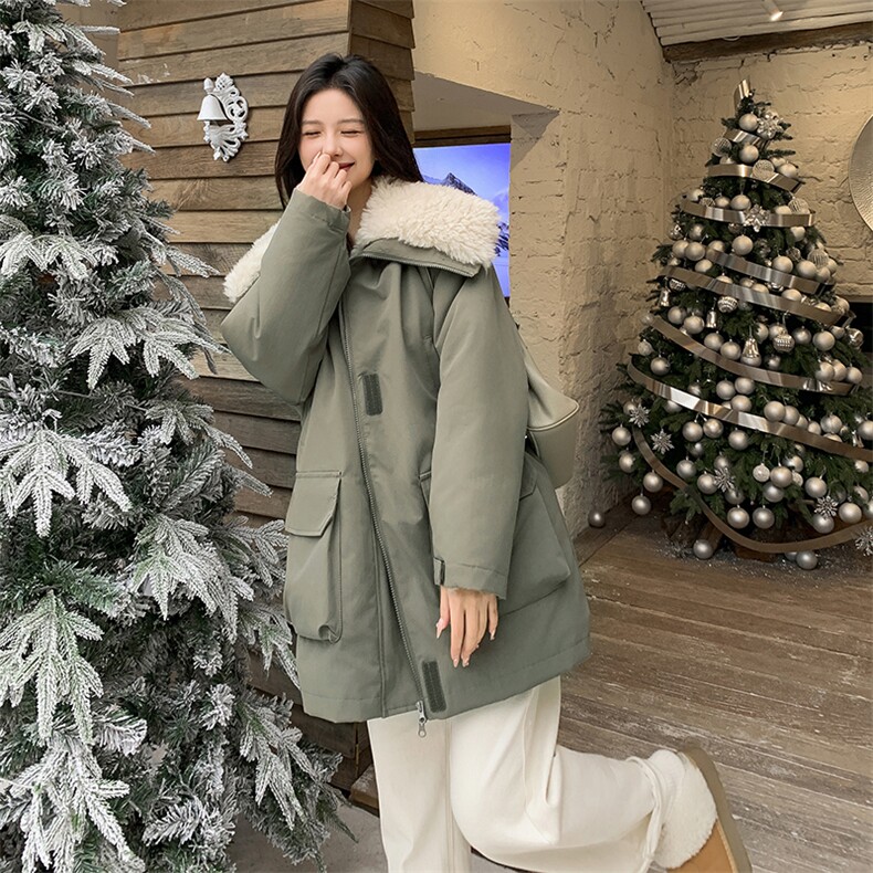 中长款内胆仿皮毛保暖派克服外套2C215-P280-K360,女装派克服,2C215