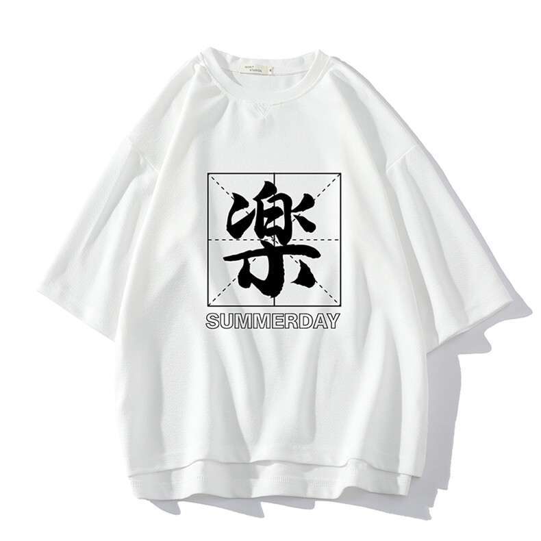 Q11197-P30春夏季七分袖t恤男大码五分袖男短袖中袖小清新,男装T恤,电商A040
