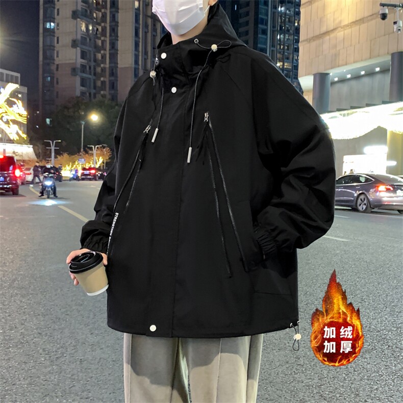 JK6808加厚-P98冬季大码工装连帽加厚棉衣冲锋衣,男装夹克,星座109