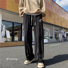 港风秋季新款宽松潮流卫裤拉链设计休闲裤B315-K23484-p60控78，男装休闲裤，电商B315