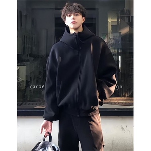 连帽卫衣男女新款春秋季休闲慵懒宽松开衫外套拉链上衣 WF58图片