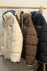 1506/2301/P75字母假两件冬季加厚连帽大码男女面包3，男装卫衣，星座1506