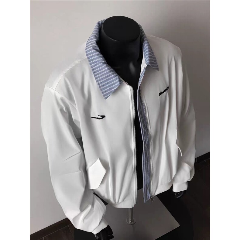 739-P582025年潮牌秋季新款男女同款宽松百搭假两件拼接宽松夹克,男装夹克,电商B323A