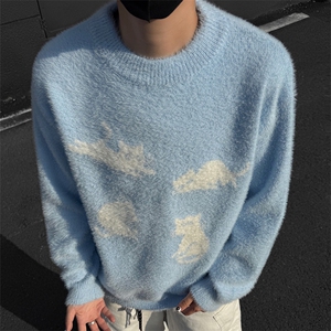 2025秋冬毛衣猫咪情侣品质马海毛毛衫（貂毛质感）AM03-P60控88图片