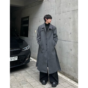 现货~2025新款垫肩毛呢大衣过膝长款收腰风衣外套Y976-P125图片