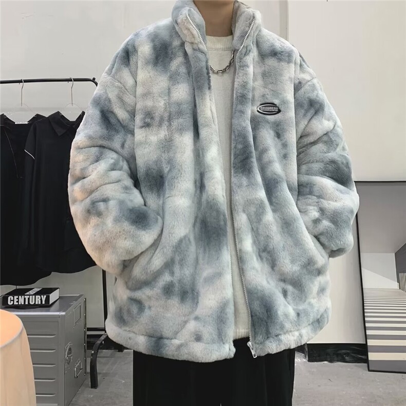 网络图现货美式街头慵懒风痞帅高级潮牌加厚毛绒棉衣J9923-P108,男装棉衣,星座715-7
