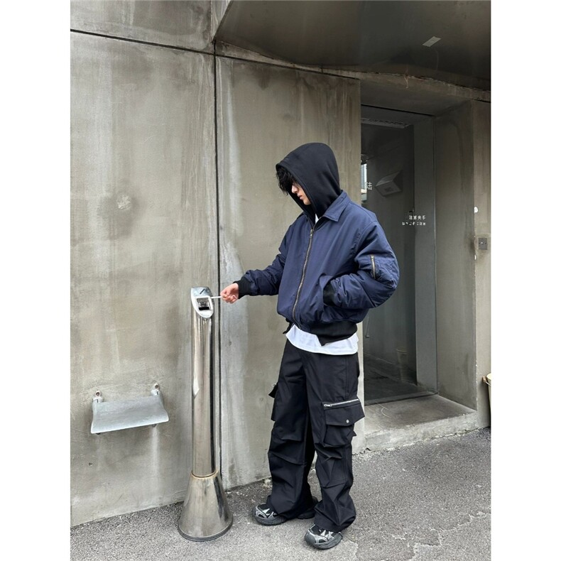 复古飞行员夹克男高级感春秋新款简约立领棒球服外套P15-P65,男装夹克,星座310A-4