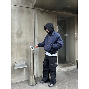复古飞行员夹克男高级感春秋新款简约立领棒球服外套P15-P65图片