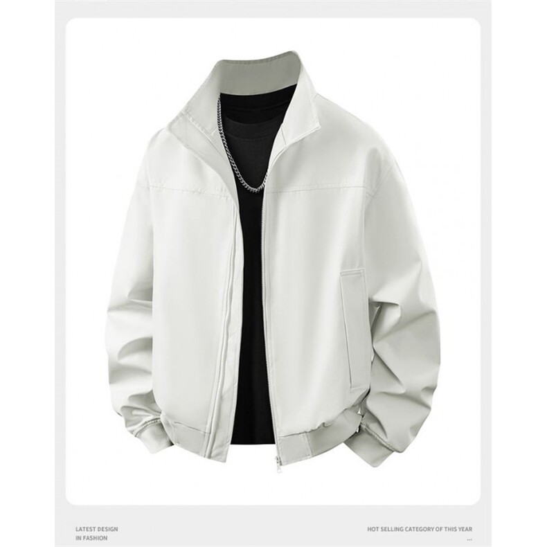 网图现货美式立领工装夹克秋季宽松百搭翻领冲锋衣外套R2503-P65，男装夹克，星座1005-4