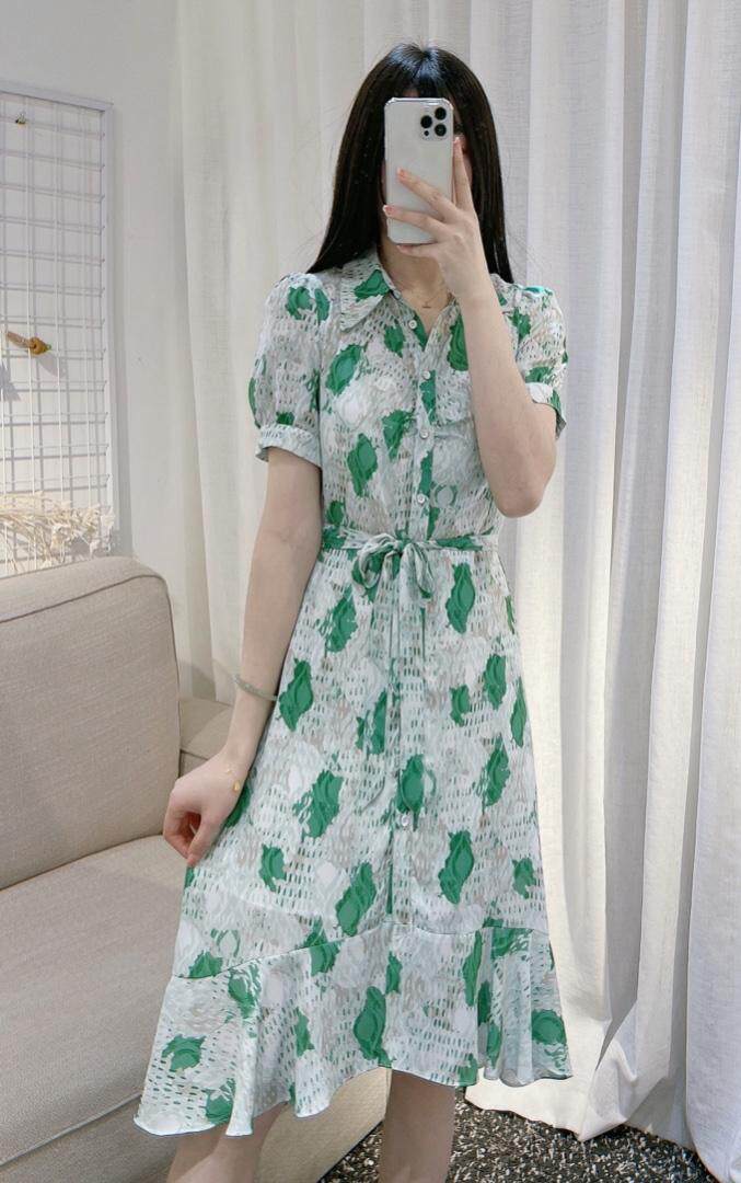 DINOBIENS【现货】夏季新款定制复古花连衣裙，女装连衣裙，迪诺比亚