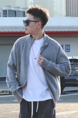 【网图慎用】双拉链立领慵懒针织衫宽松毛衣男5Q1146-TP55118，男装针织衫/毛衣，电商A102