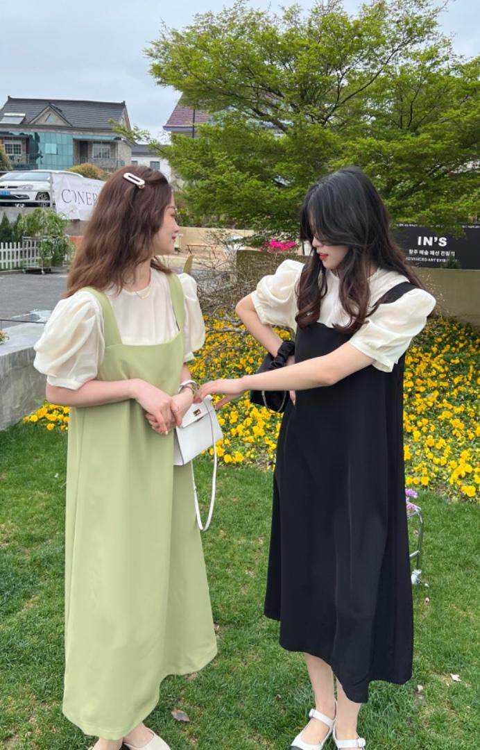 两件套连衣裙，女装连衣裙，唯品